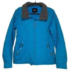NILS Blue Turquoise Ski-Snowboard Winter Jacket Retro Size 10